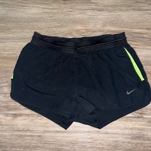 Black yellow nike shorts